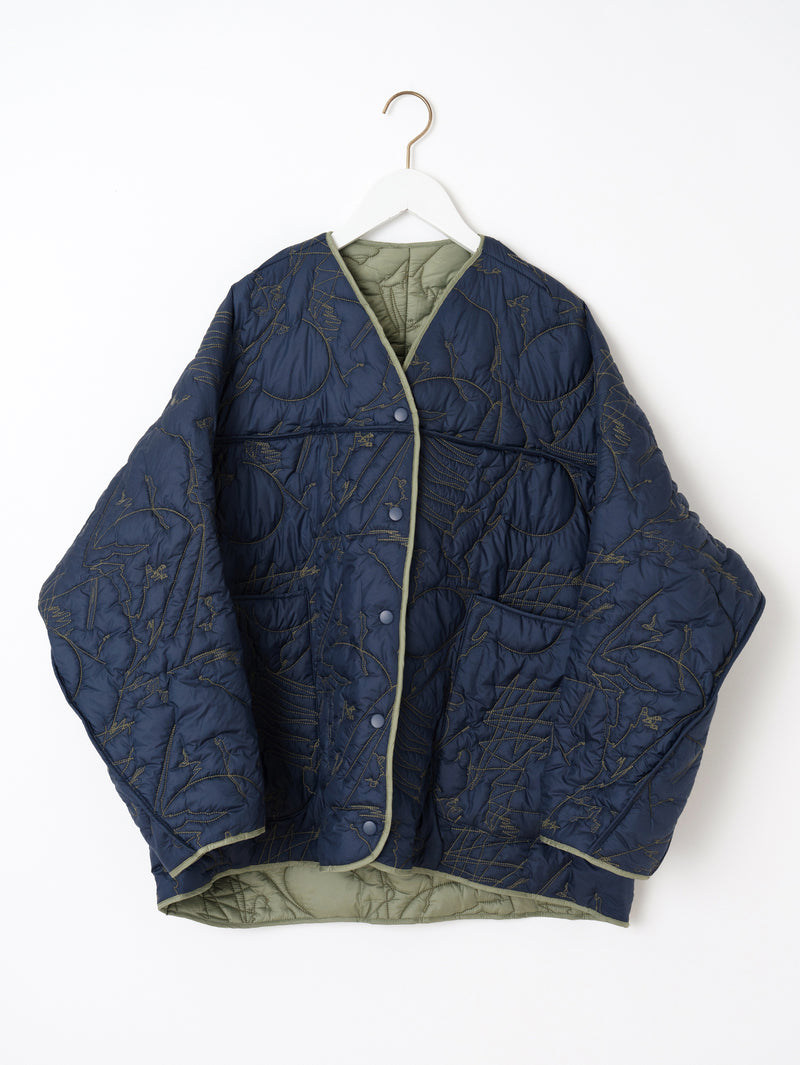 manipuri | ＜キルティング変形ジャケット＞リバーシブル マウンテン