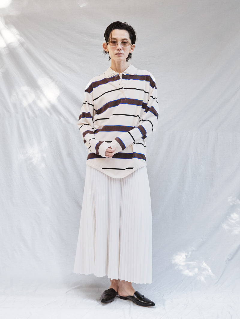 TanC TOKYO | PIQUE BORDER POLO ROMPERS TC26A-008 – H+HELIOTROPE