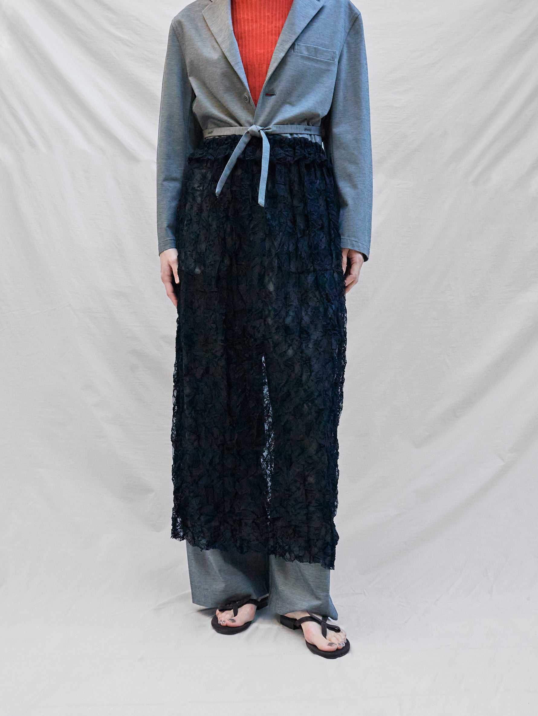 TanC TOKYO | CRUSHED LACE GATHER SKIRT TC26A-043