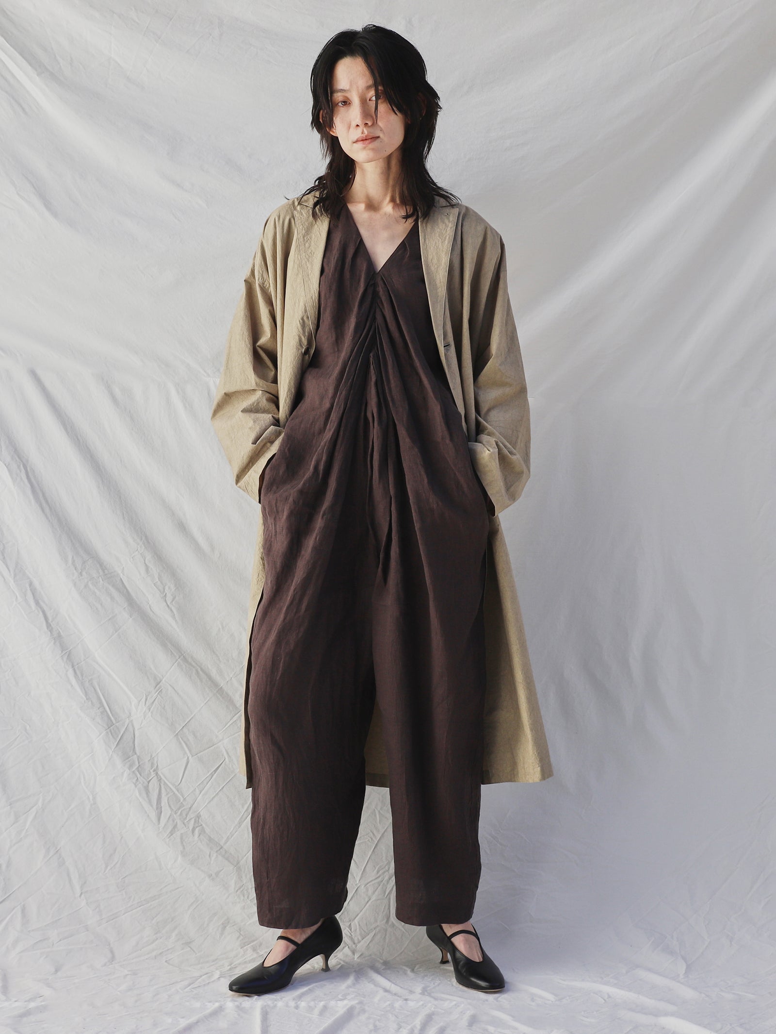 enrica | リネンキャンバスコンビネゾン PANTS 132 – H+HELIOTROPE