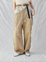 BOWTE | COTTON LINEN BOILE ZIP DETAIL CURB PANTS 261-04-0007