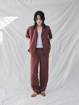 BOWTE | COTTON LINEN BOILE PIECE DYED OPEN COLLAR SHIRTS 261-01-0005