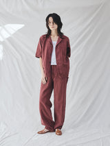 BOWTE | COTTON LINEN BOILE PIECE DYED OPEN COLLAR SHIRTS 261-01-0005