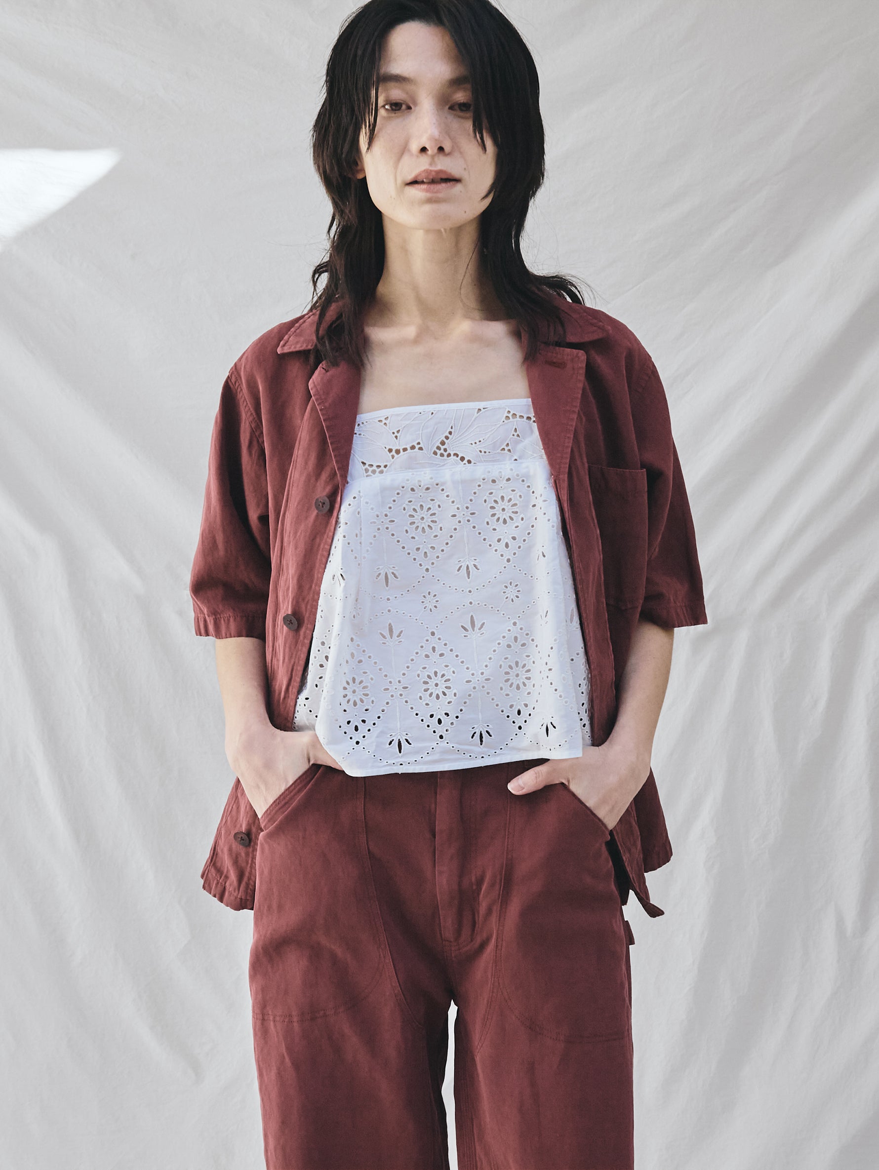 TICCA | TBFS-137 ﾚｰｽｷｬﾐｿｰﾙHSP / white （別注商品）