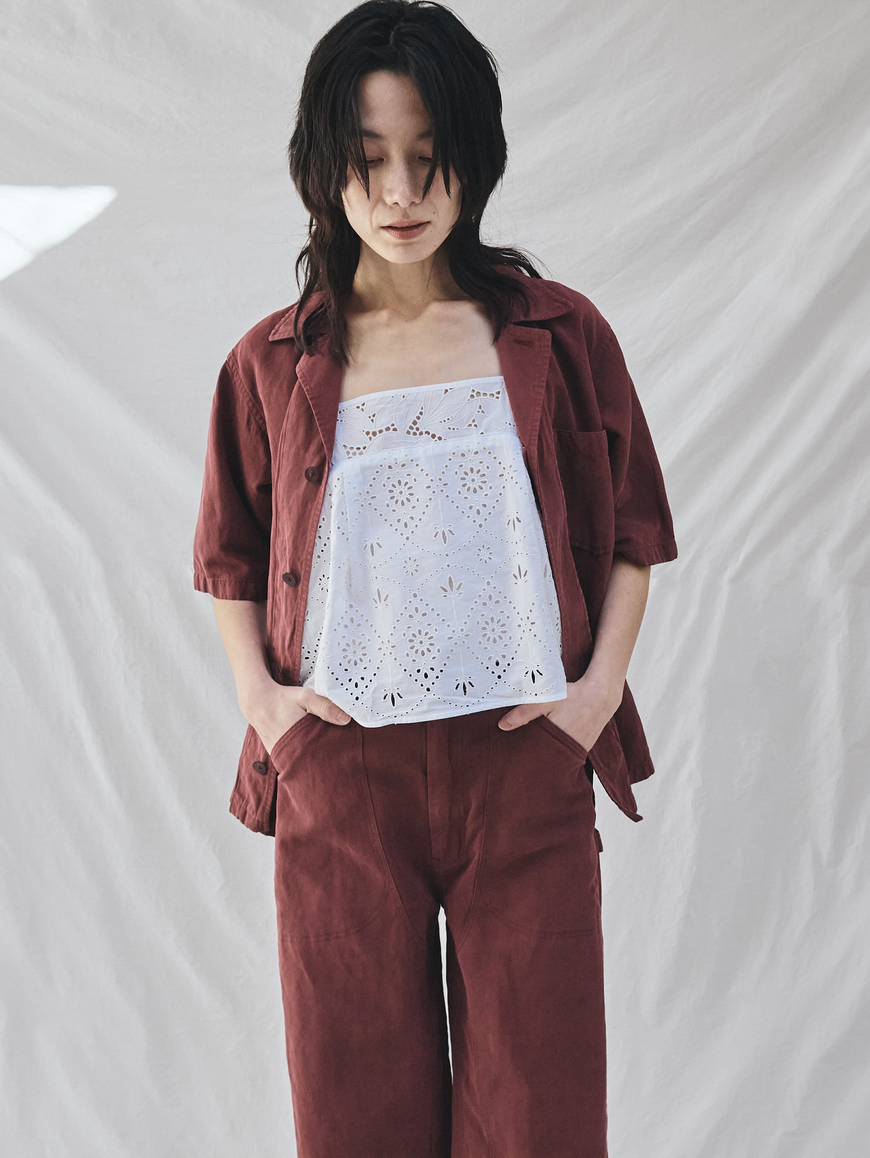 TICCA | TBFS-137 ﾚｰｽｷｬﾐｿｰﾙHSP / white （別注商品）