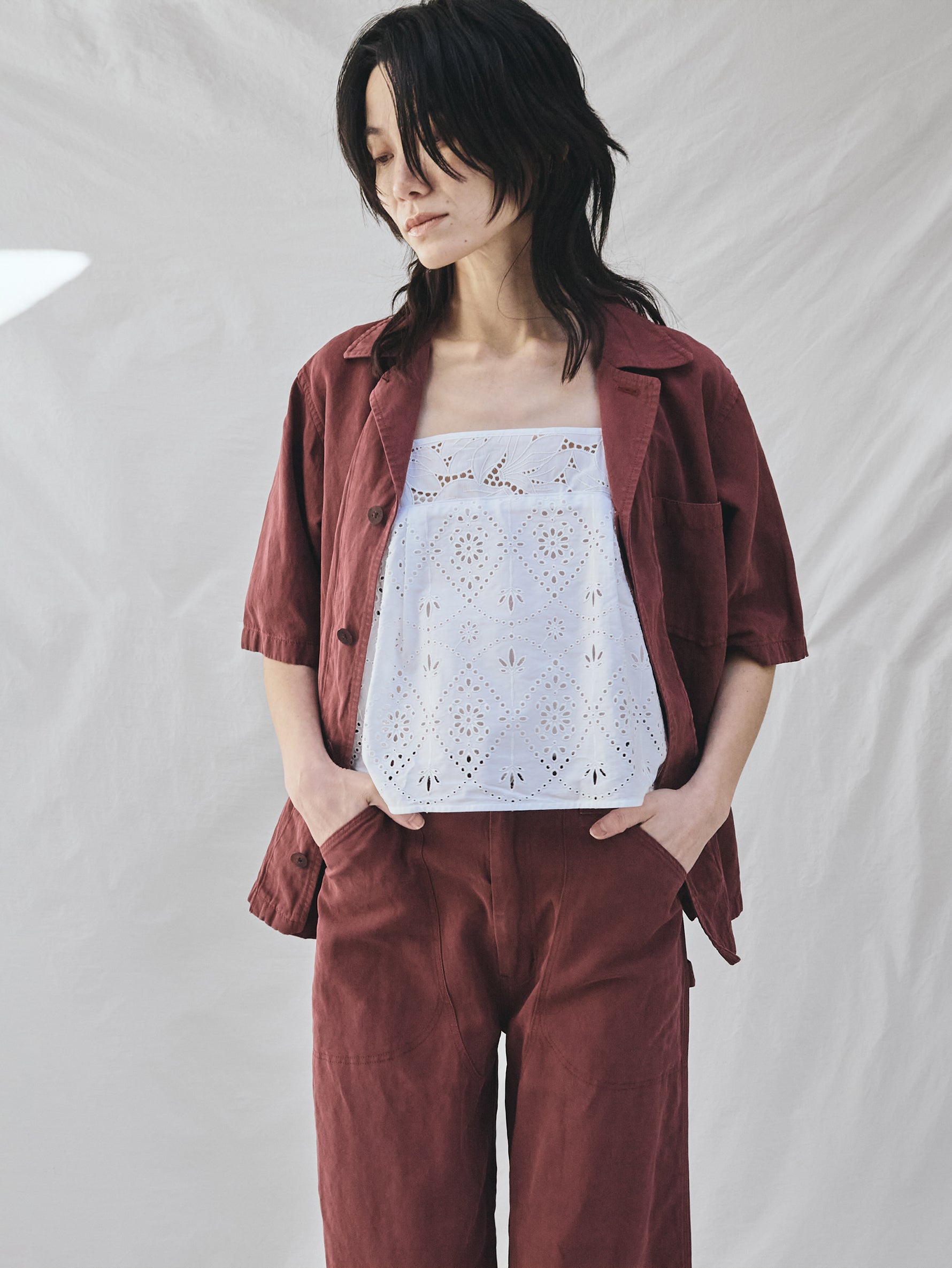 TICCA | TBFS-137 ﾚｰｽｷｬﾐｿｰﾙHSP / white （別注商品）