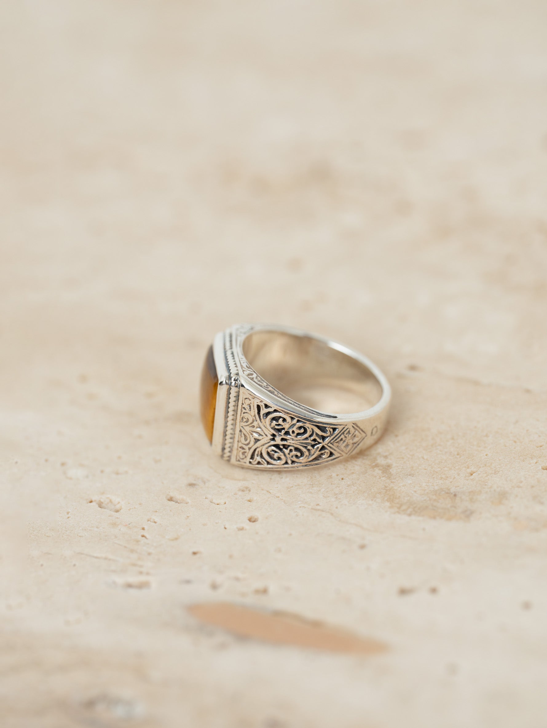 GEROCHRISTO | Ring in Sterling Silver with TIGER EYE 20377