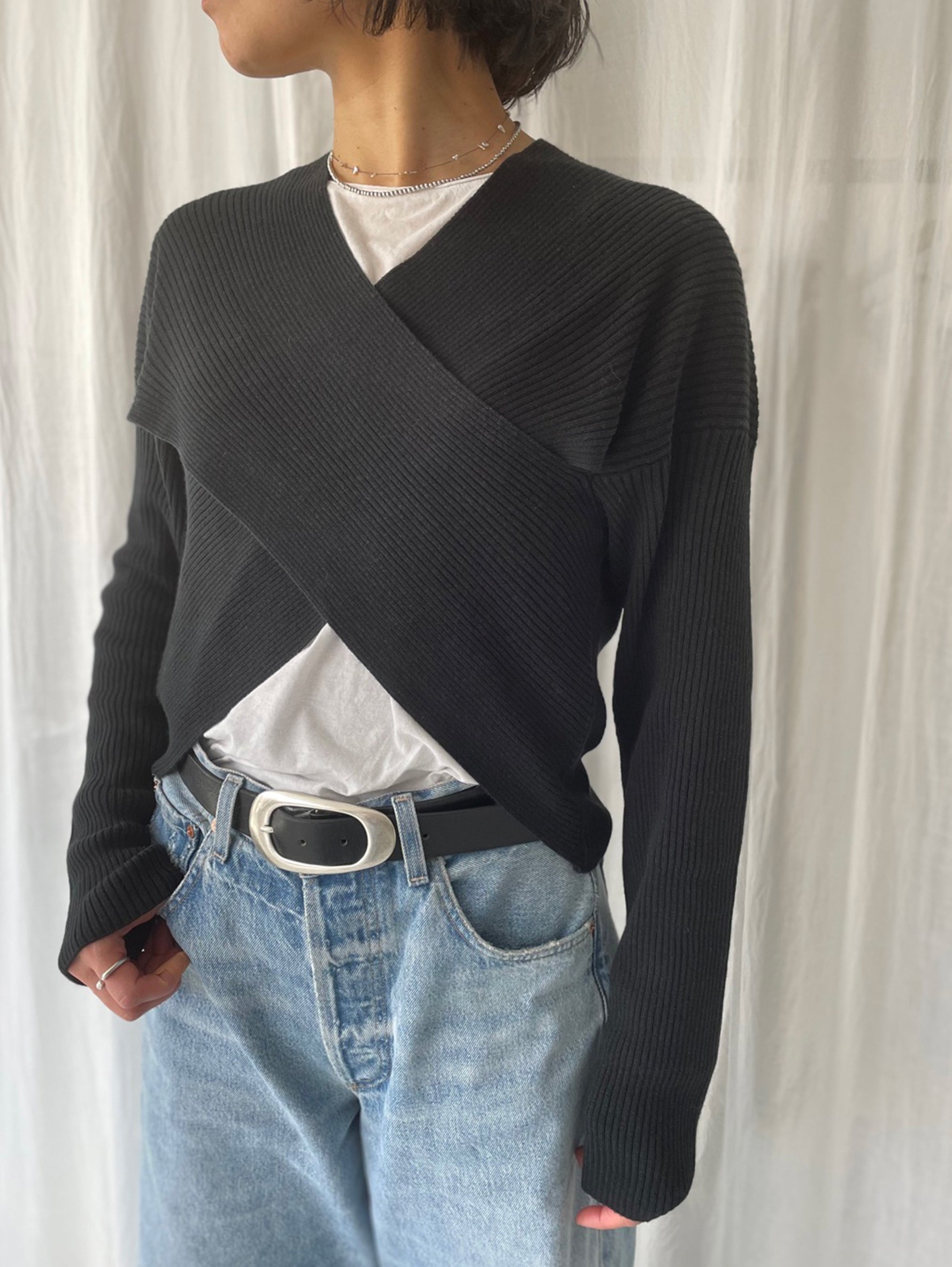 SEEALL シーオール　カシミヤシルクニットオーラリー SEEALL | シルクカシミヤリブクロスセーター