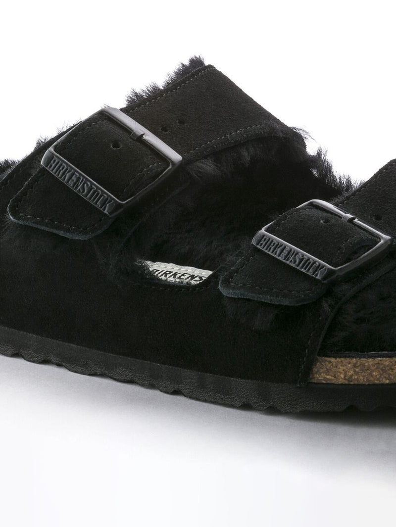 BIRKENSTOCK | アリゾナシアリングスエードファーサンダル Arizona Shearling LEVE Black 752663