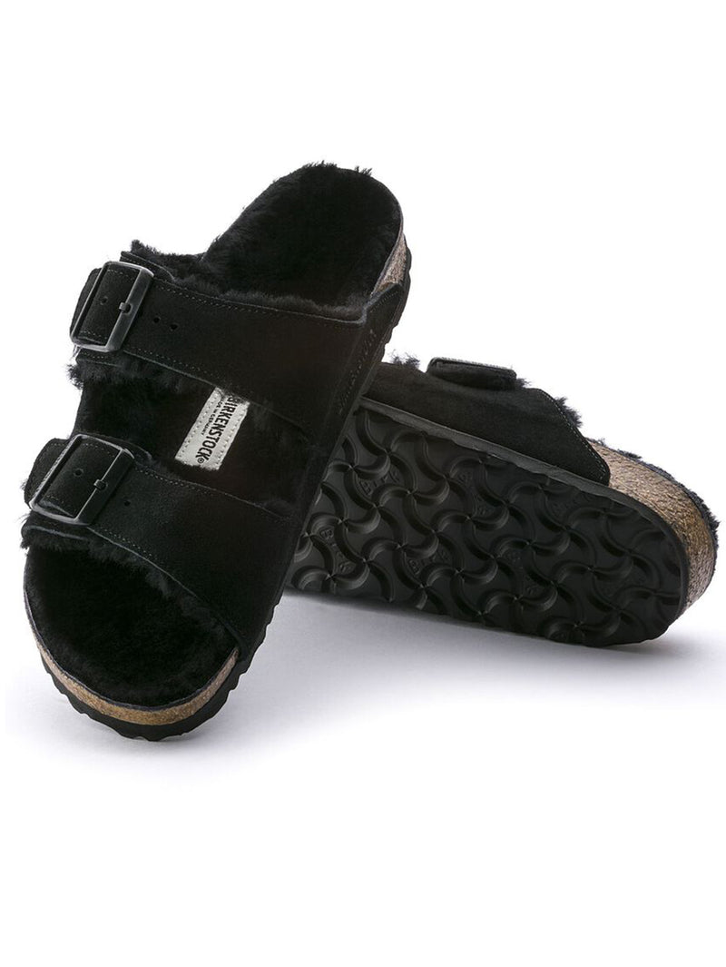 BIRKENSTOCK | アリゾナシアリングスエードファーサンダル Arizona Shearling LEVE Black 752663