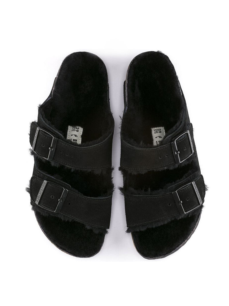 BIRKENSTOCK | アリゾナシアリングスエードファーサンダル Arizona Shearling LEVE Black 752663