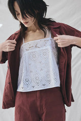 TICCA | TBFS-137 ﾚｰｽｷｬﾐｿｰﾙHSP / white , black（別注商品）