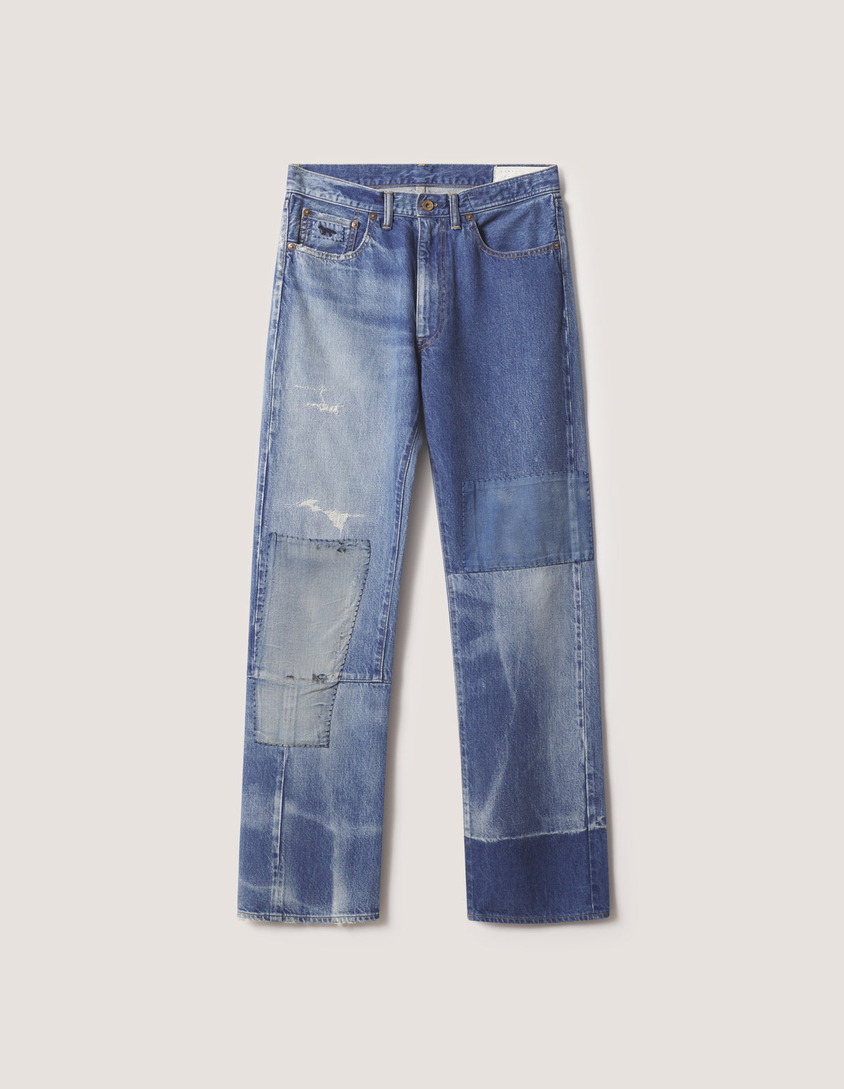 MAISON KITSUNÉ × KURO PATCHWORK DENIM PANTS