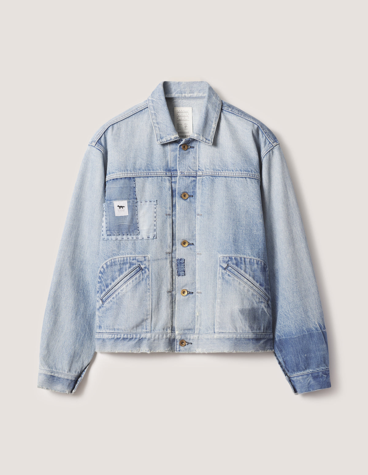 MAISON KITSUNÉ × KURO PATCHWORK DENIM JACKET