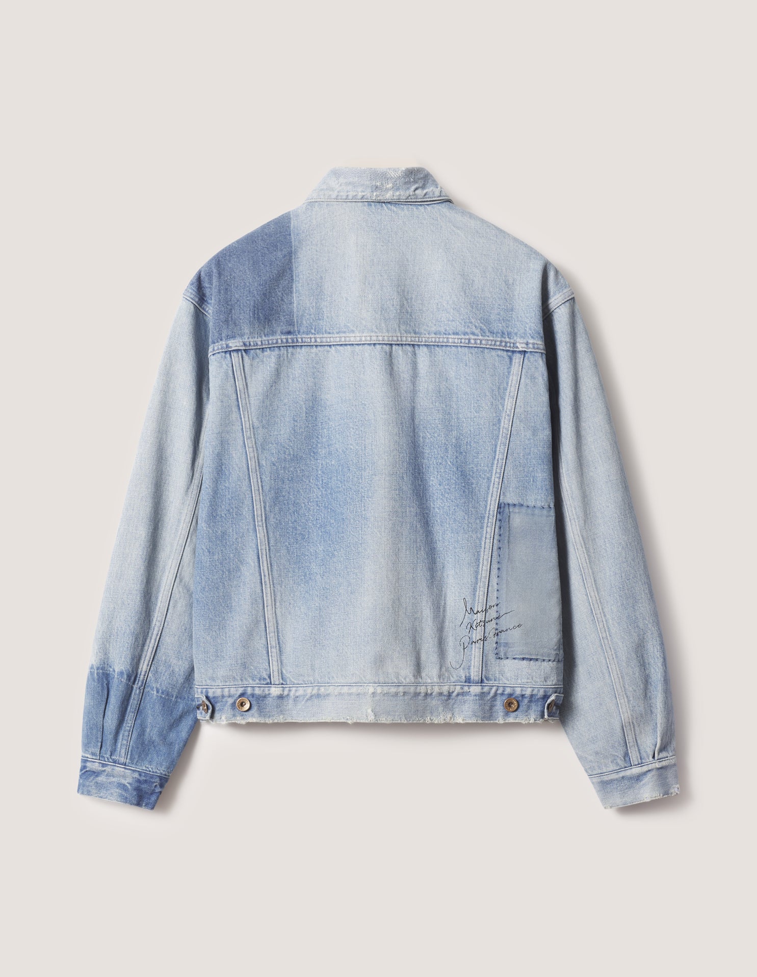 MAISON KITSUNÉ × KURO PATCHWORK DENIM JACKET