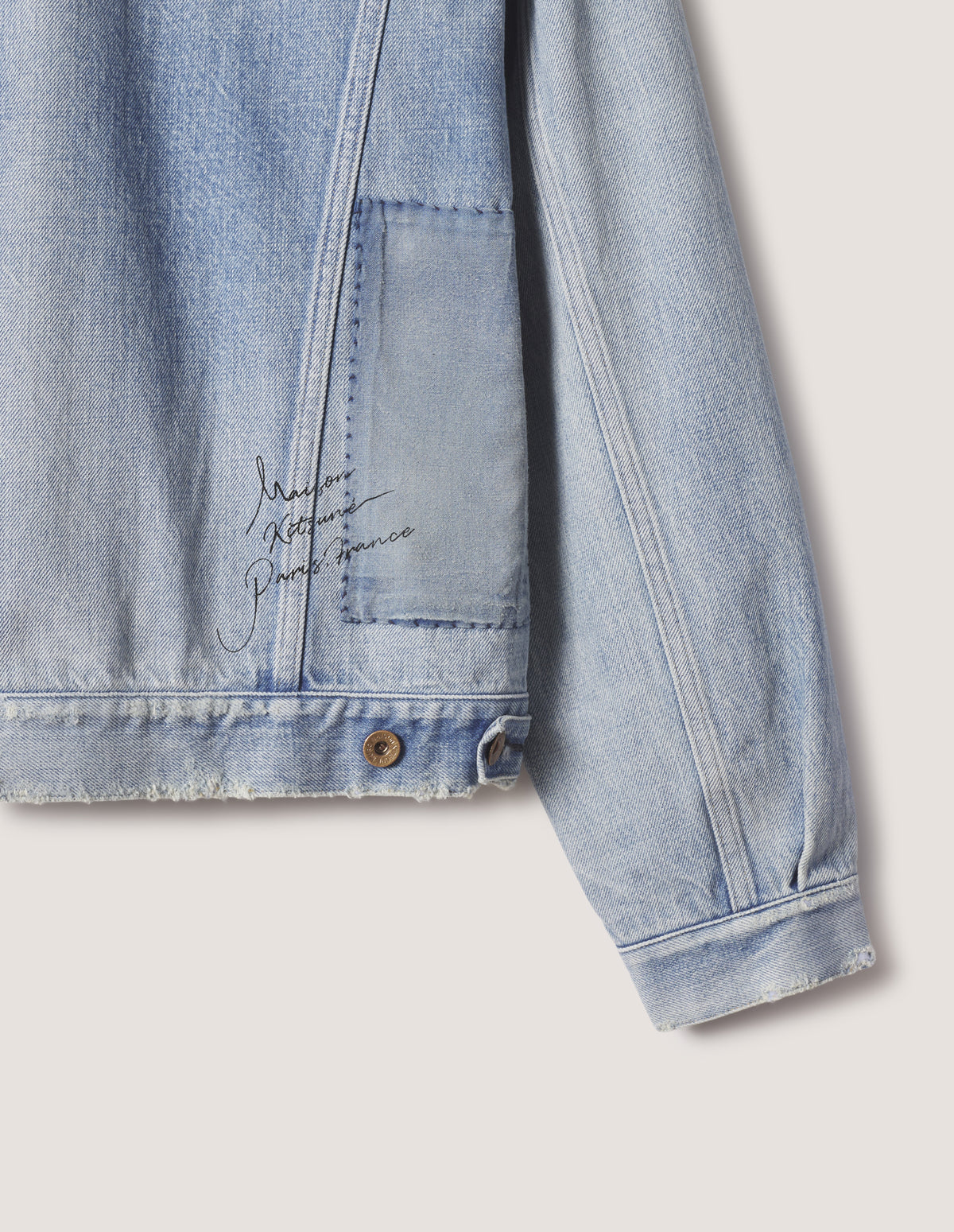 MAISON KITSUNÉ × KURO PATCHWORK DENIM JACKET