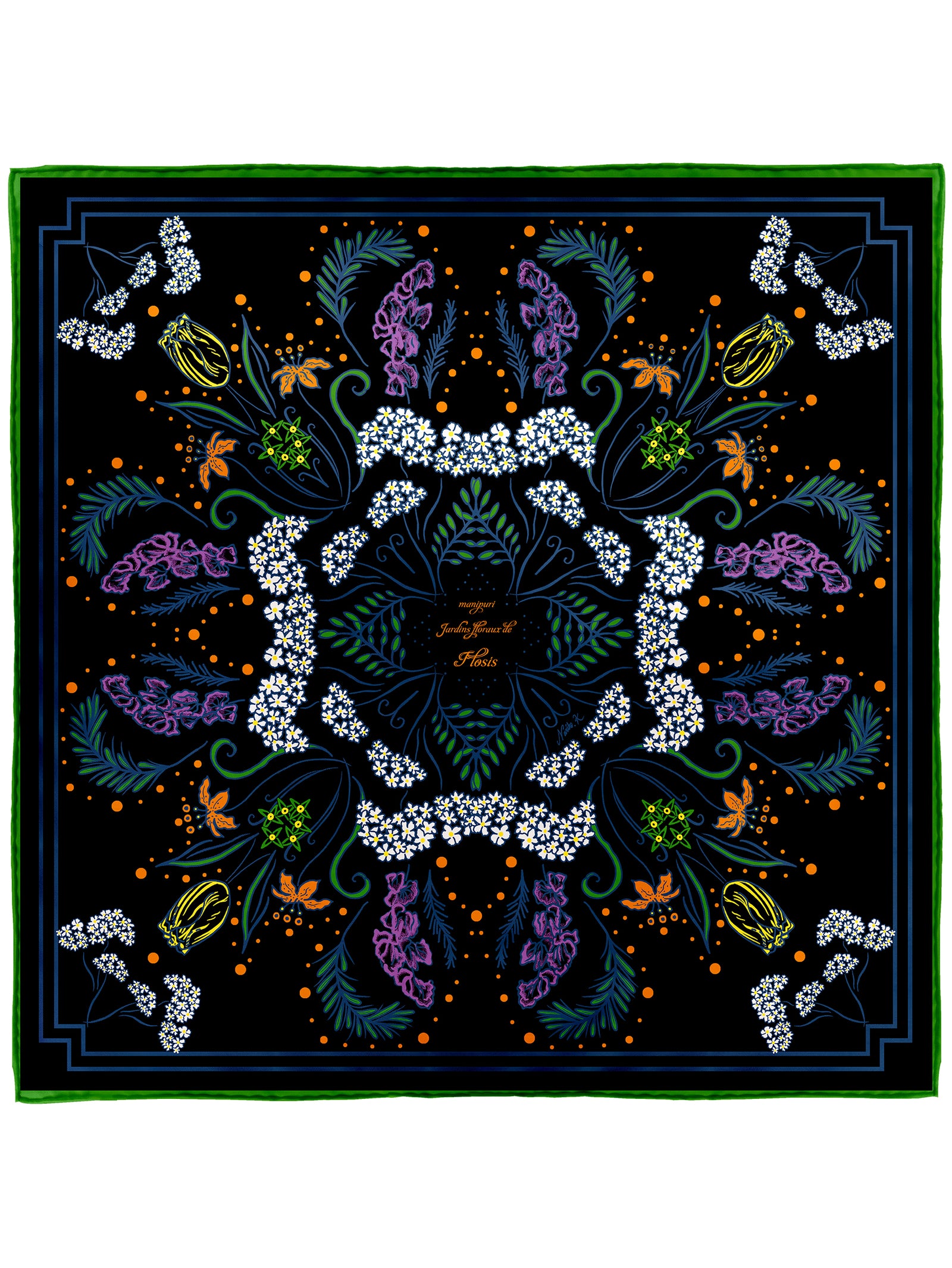 manipuri | ＜シルクスカーフ65＞フロシス – H+HELIOTROPE