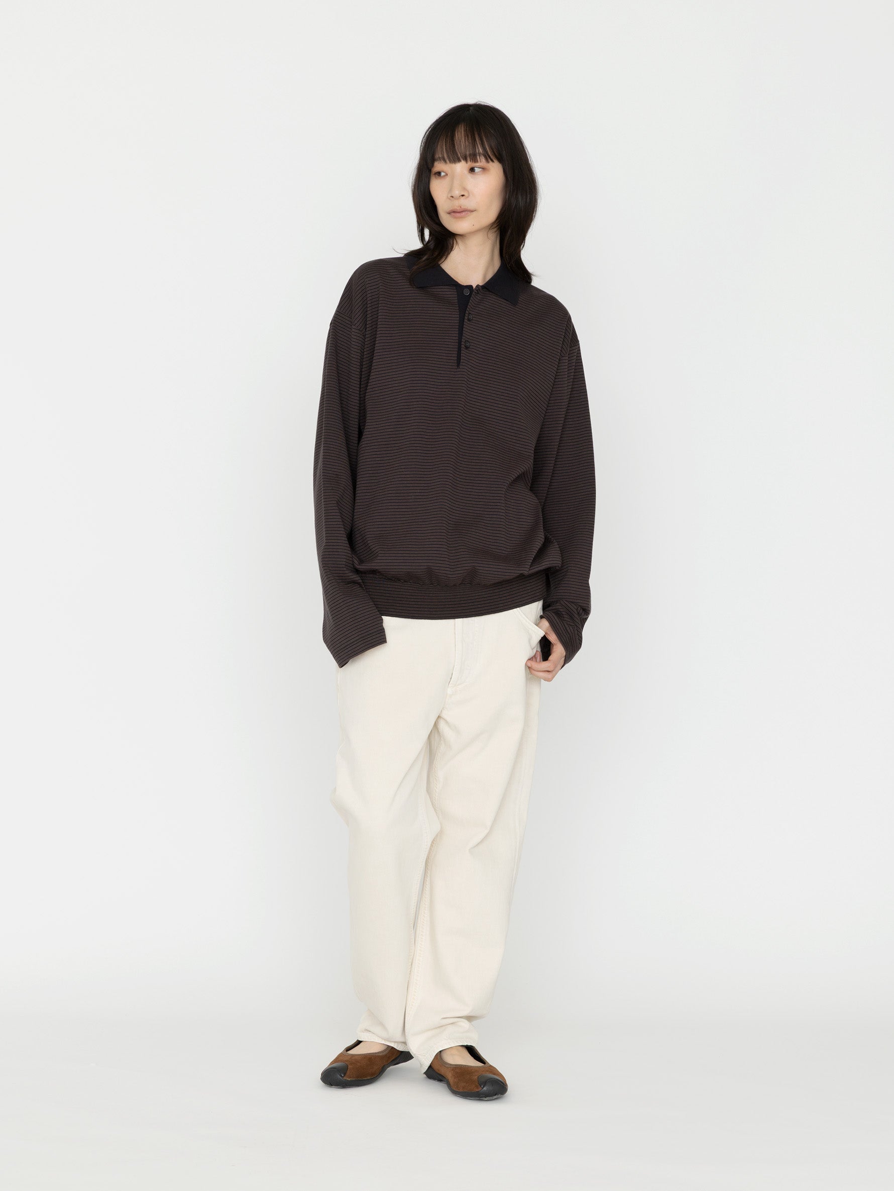 BATONER | BLOWSING POLO LONG SLEEVE T-SHIRT BN-26FL-004
