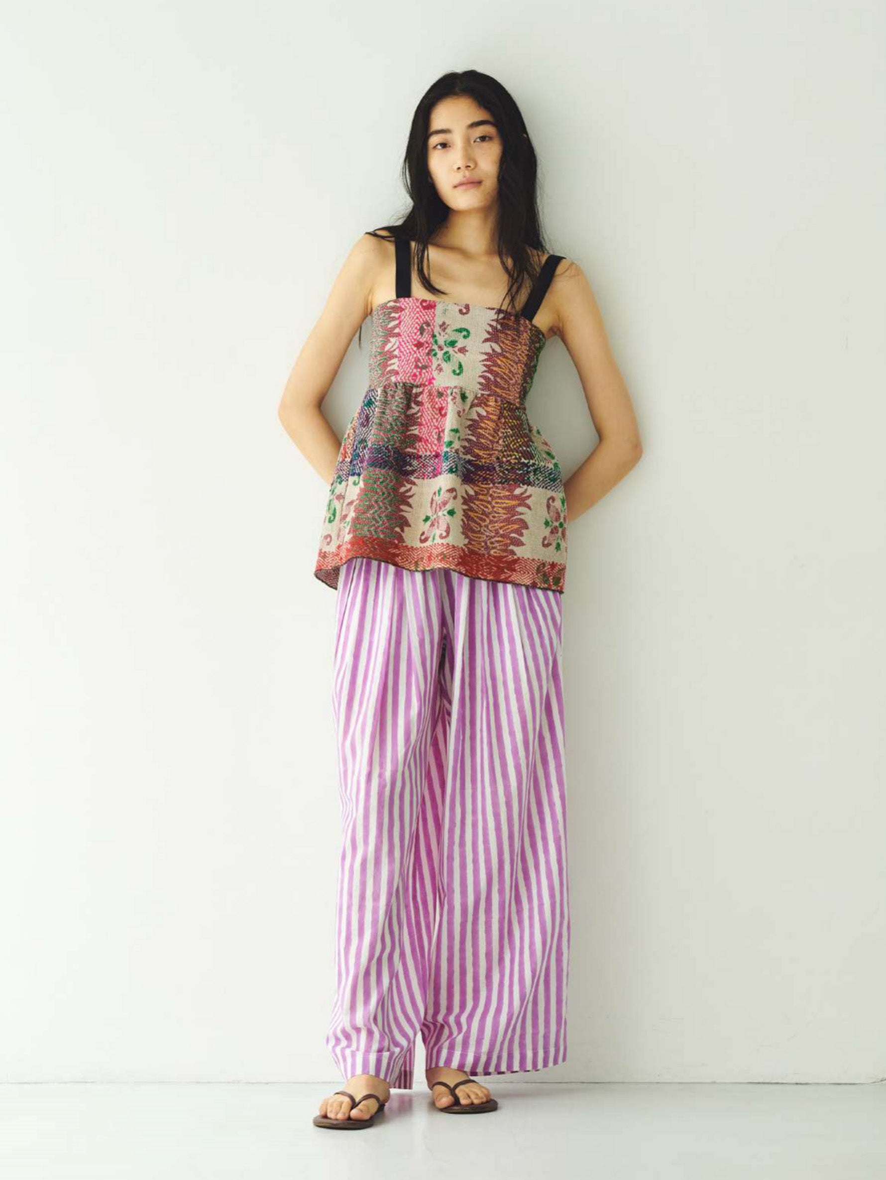 H.A.O | Block Print Wide Pants S24PT001
