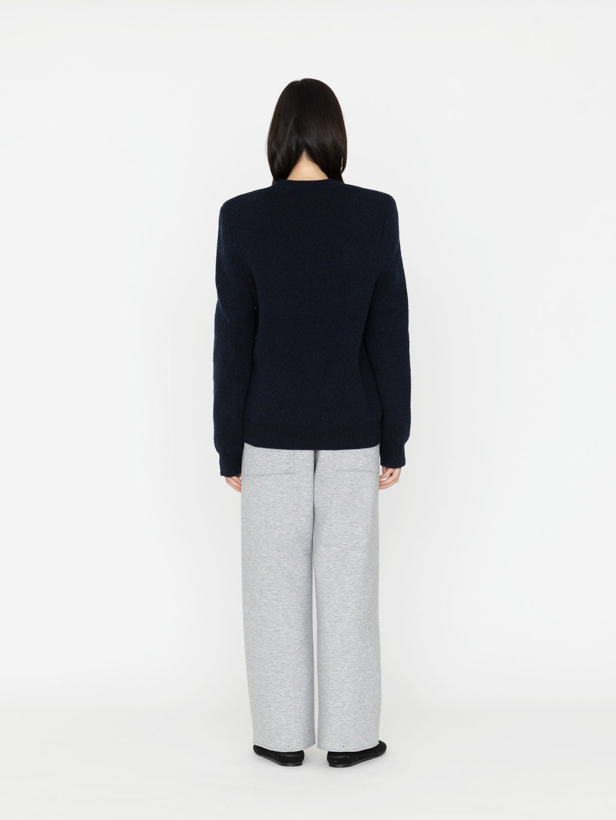 BOWTE | ITALIAN YARN IRISH CASHMERE MELANGEPADDED CREW KNIT 262-03-0002