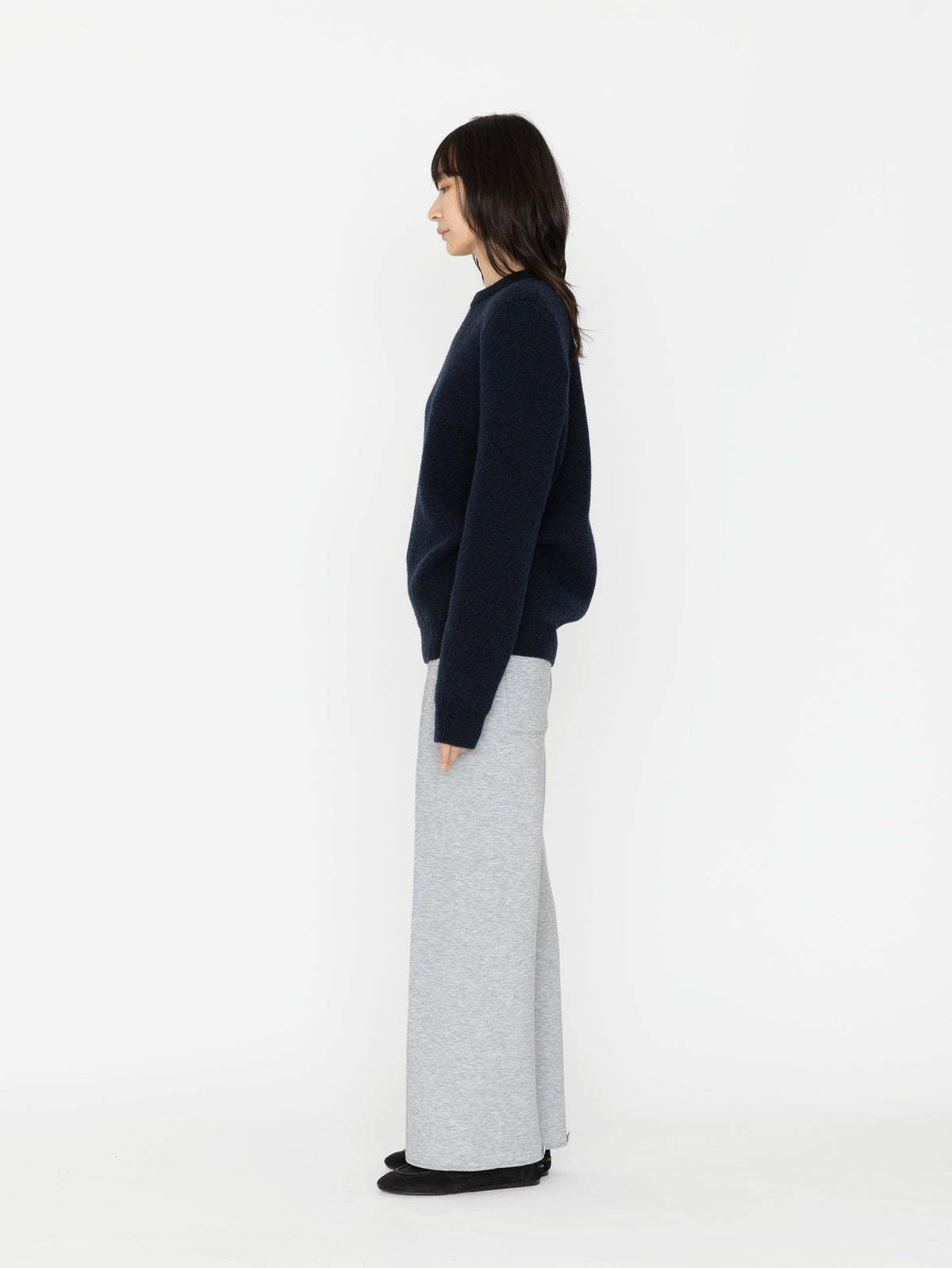 BOWTE | ITALIAN YARN IRISH CASHMERE MELANGEPADDED CREW KNIT 262-03-0002
