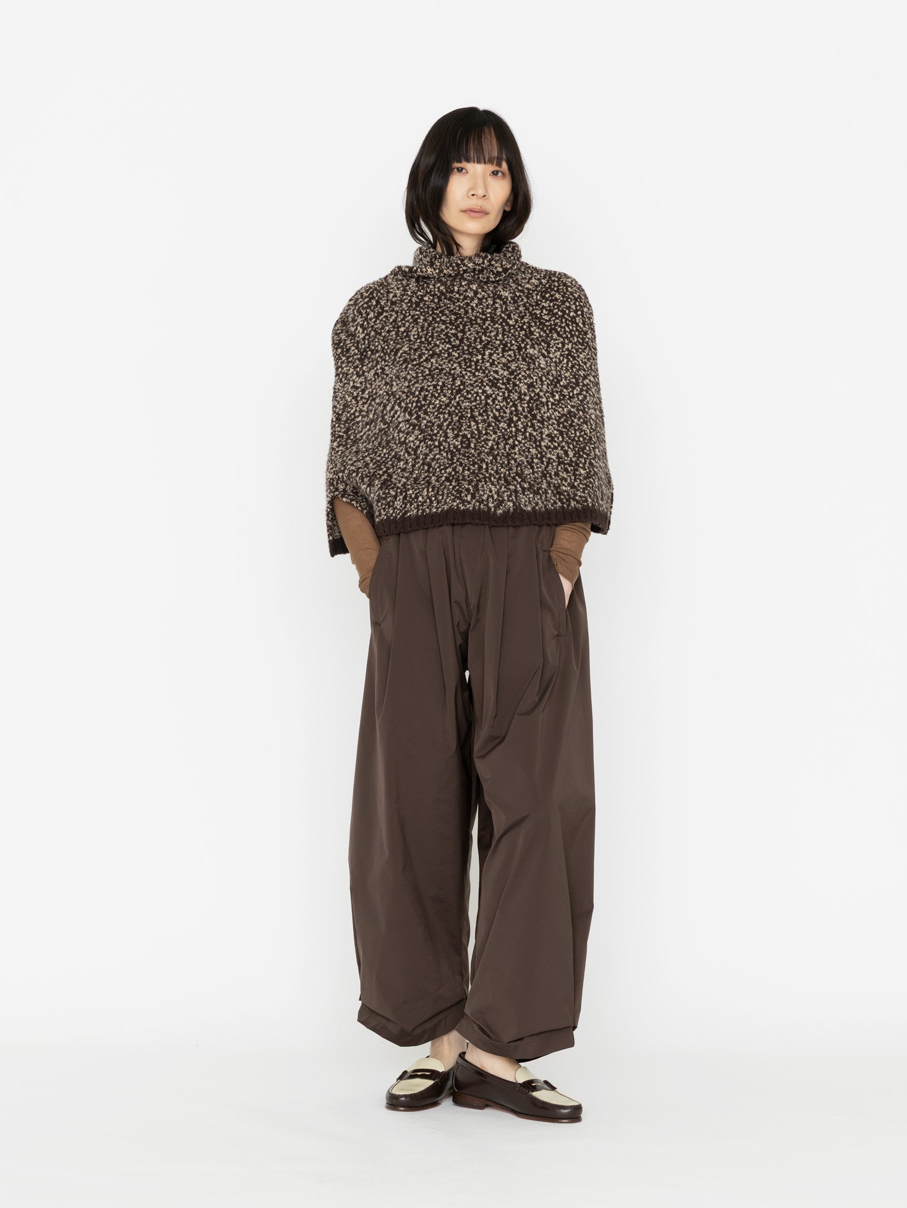 カトリーヌアンドレ　ジャガードニット　リバーシブルマフラー　シリアルナンバー入り enrica | ジャガード柄ニットトップス KNIT277
