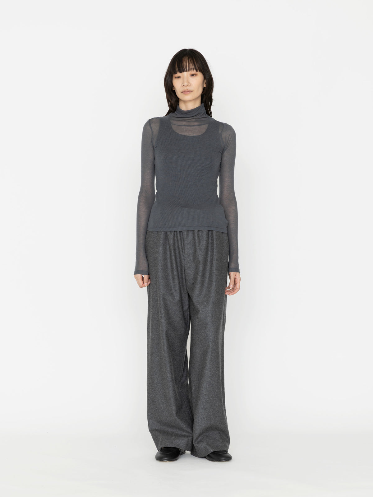 BATONER | MELTY RIB HIGH NECK BN-26FL-008
