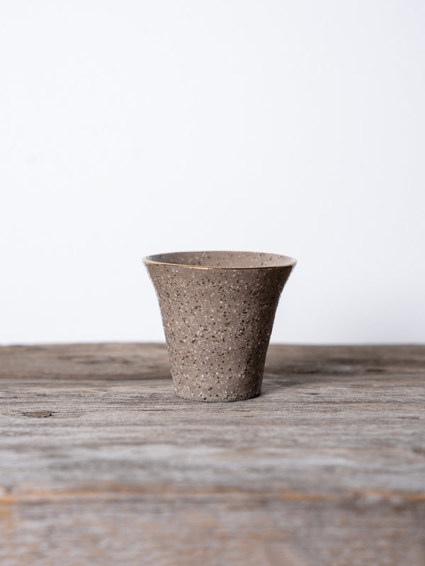 ucacoceramics | serie habiller tasse グレー御影ｘ金彩カップ