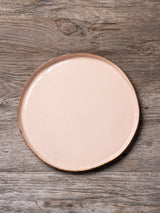 ucacoceramics | serie habiller plat20 薄ピンクｘ金彩大皿