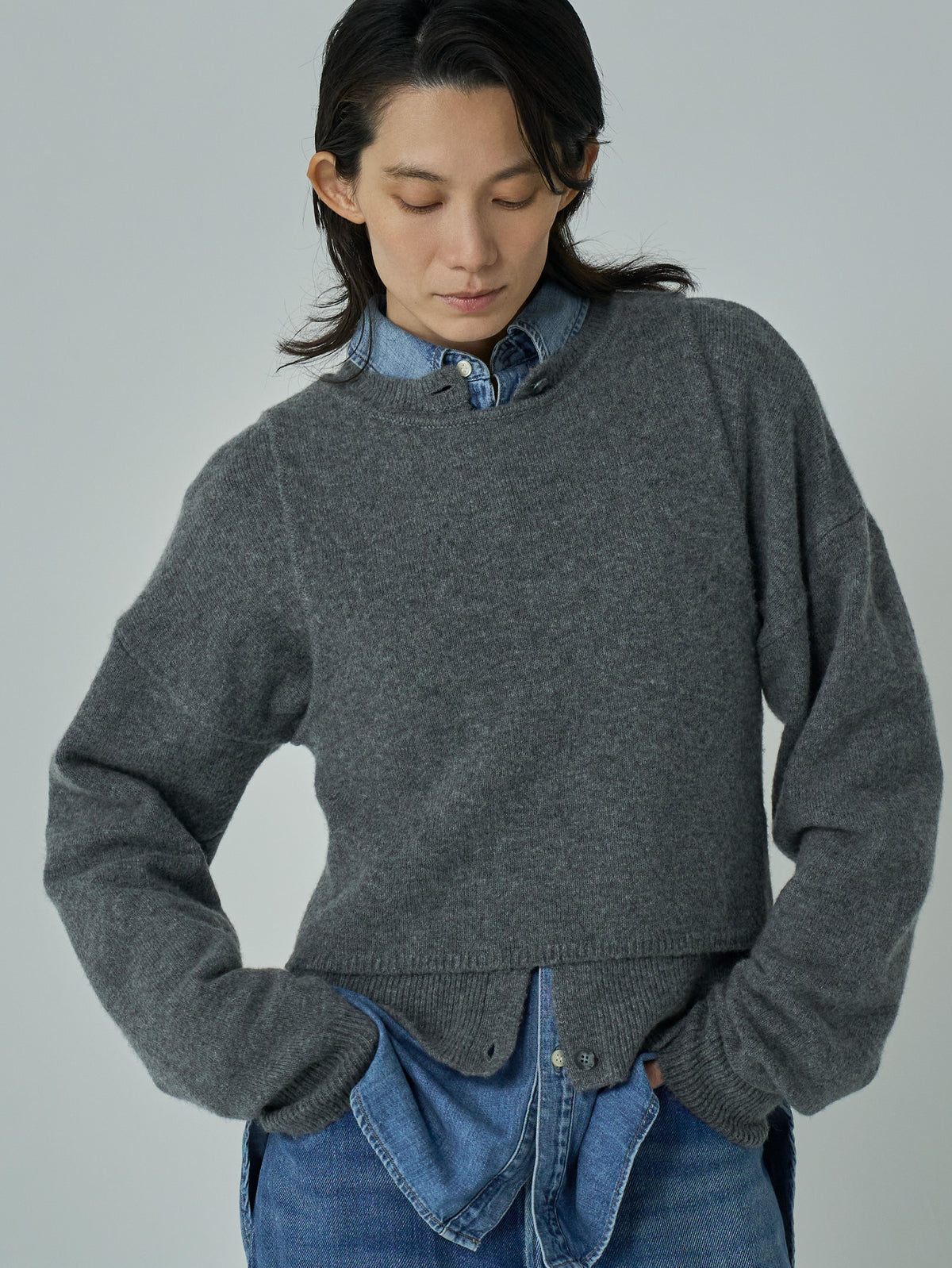 SEEALL | LAYERED CARDIGAN SAW61 KJ603