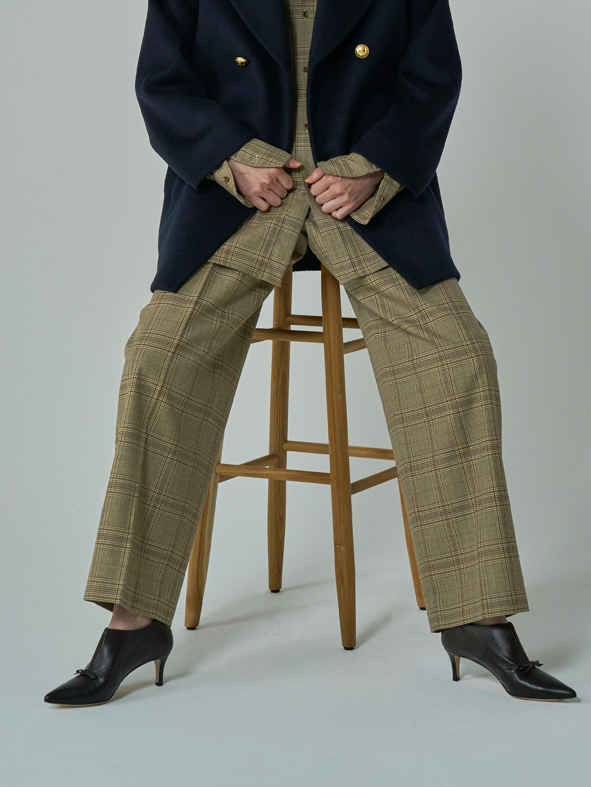 BOWTE | SUPER130'S CHECK DRESS TROUSERS 262-04-0003