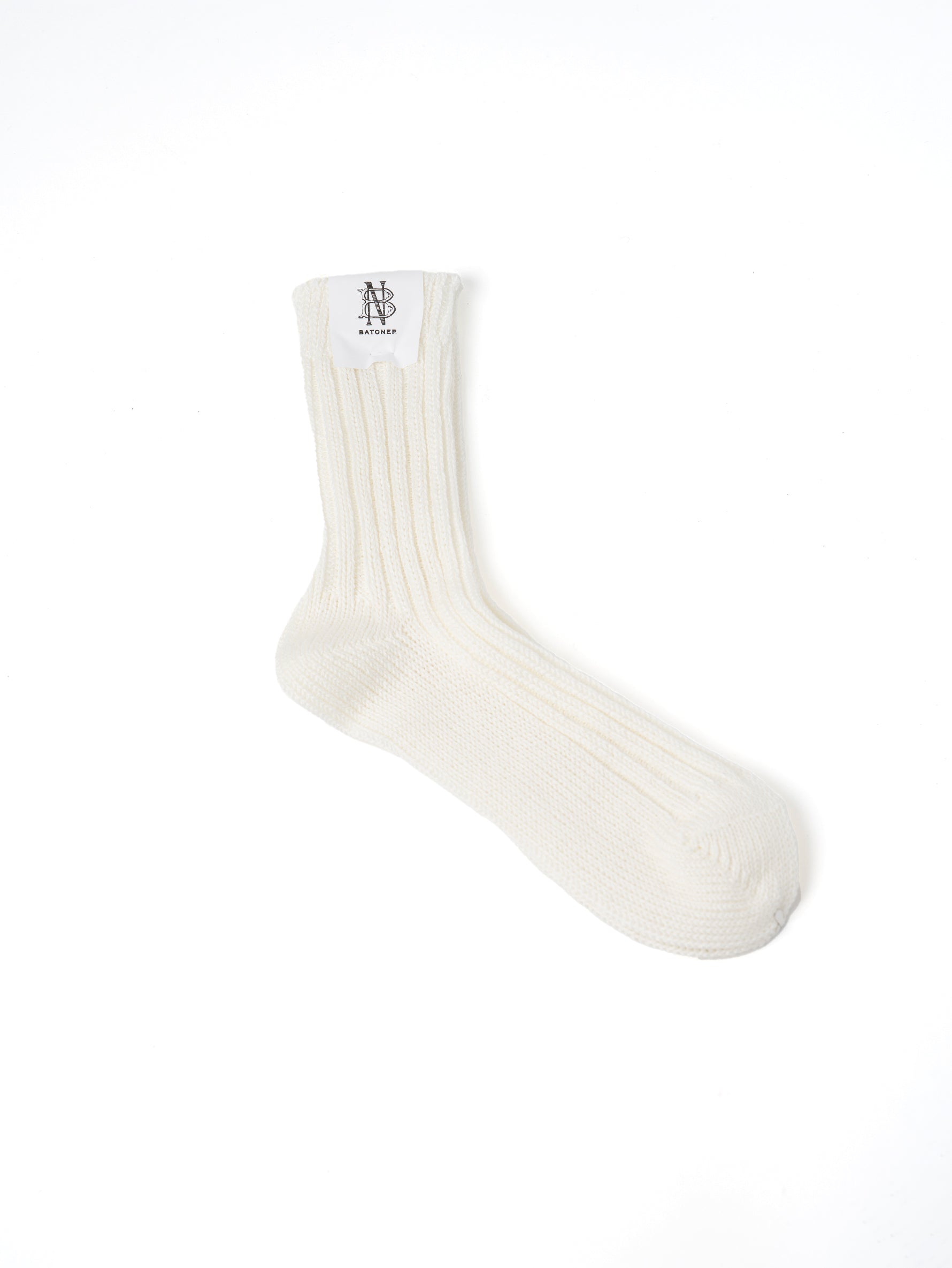 BATONER | WIDE RIB LINEN SOCKS  BN-25SI-002