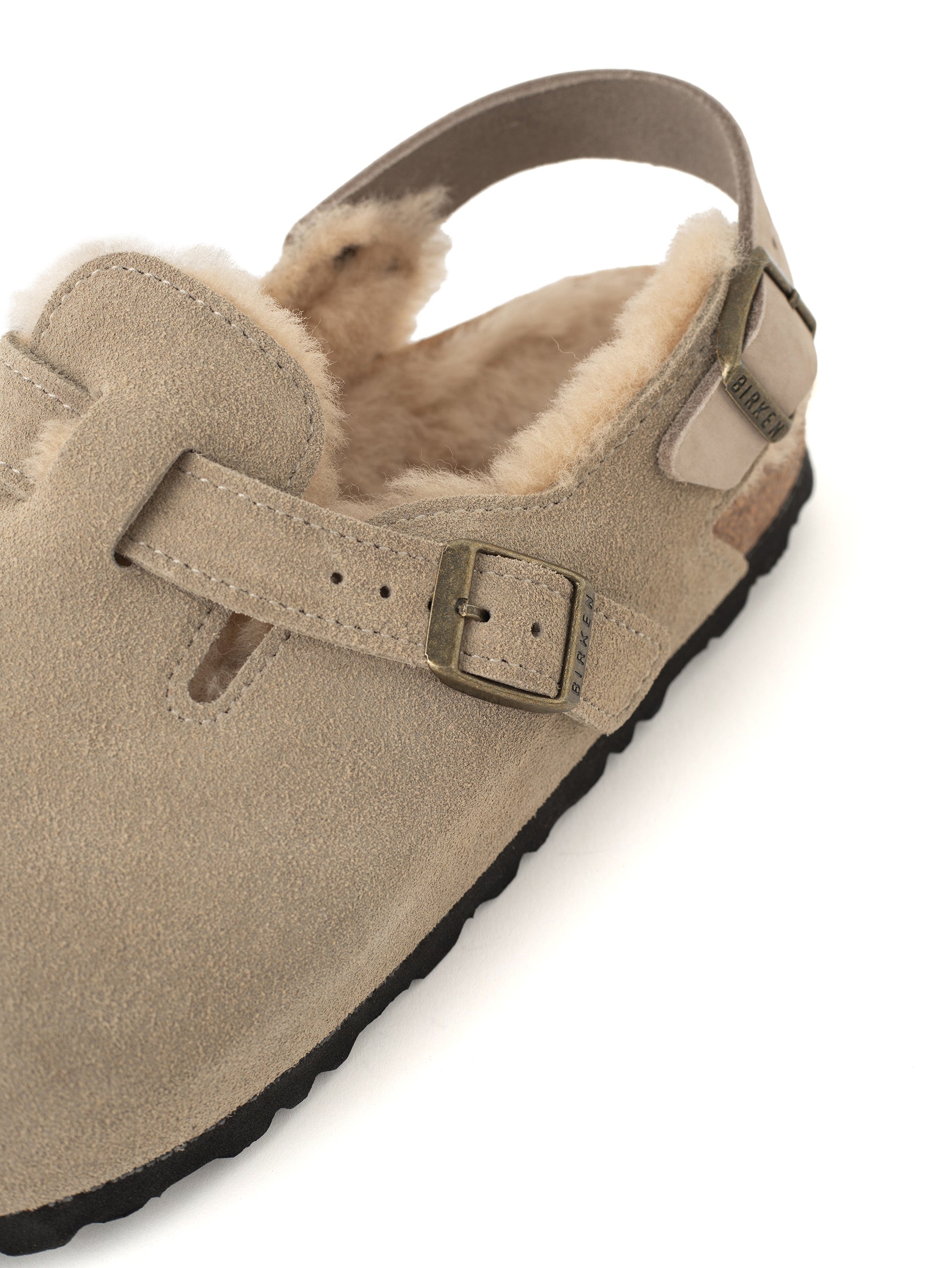 BIRKENSTOCK |  トキオシアリングスエードファーサンダル Tokio Shearling LEVE Taupe LAF 1028349
