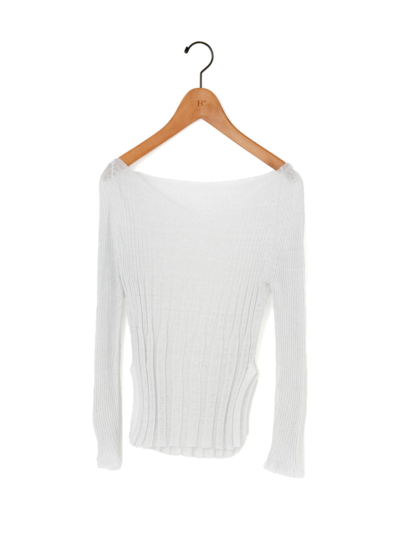 enrica | リネンリブニット2wayプルオーバー