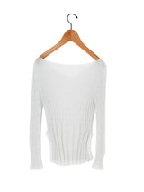 enrica | リネンリブニット2wayプルオーバー