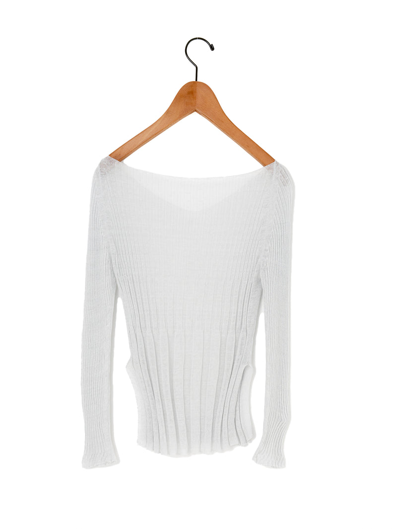 enrica | リネンリブニット2wayプルオーバー