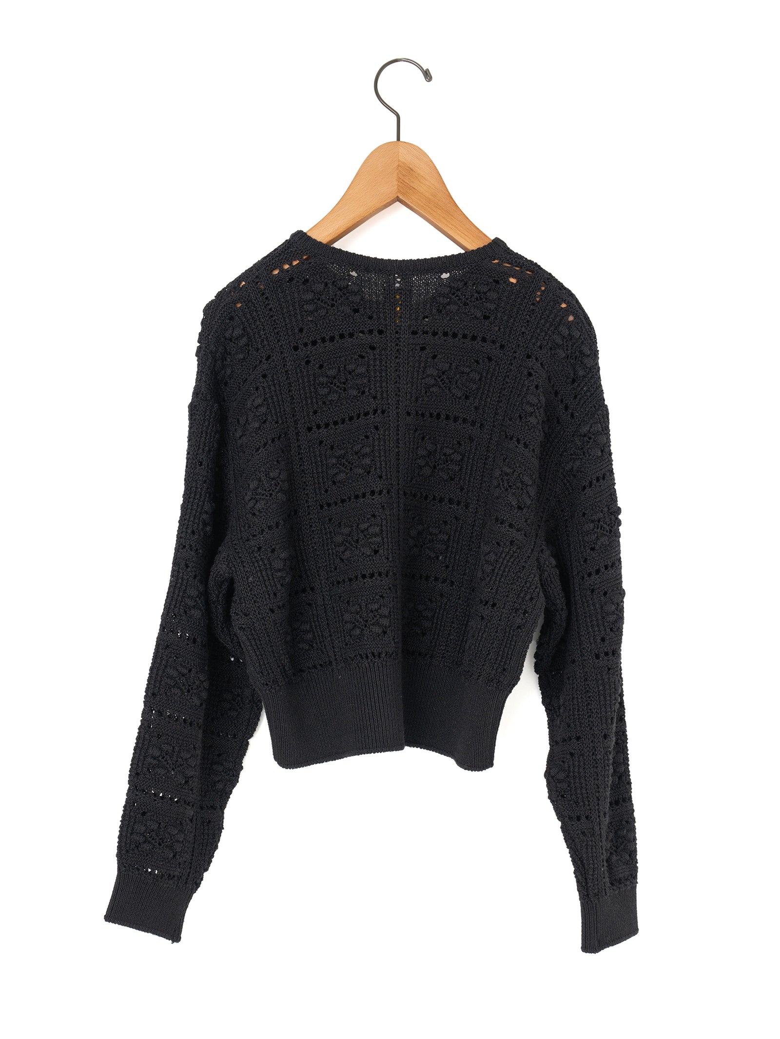 BATONER | グラッシー レース クルーネック カーディガン – H+