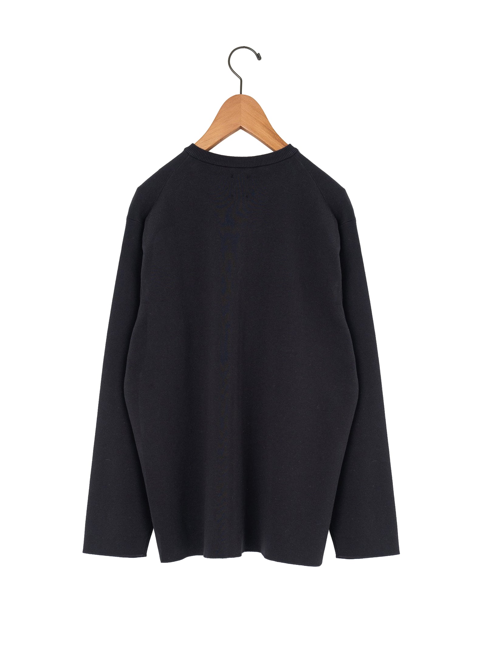 BATONER | 32G スムース ニット クルーネック カーディガン – H+HELIOTROPE