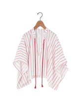 sana | tassel blouse (herringbone stripe)