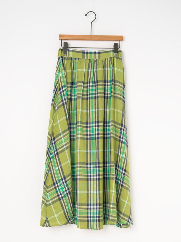 O'NEIL OF DUBLIN | TARTAN GATHER FLARED SKIRT805