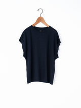 BATONER | NORMANDY LINEN CAP SLEEVE T-SHIRT BN-26SL-054