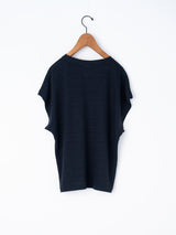 BATONER | NORMANDY LINEN CAP SLEEVE T-SHIRT BN-26SL-054