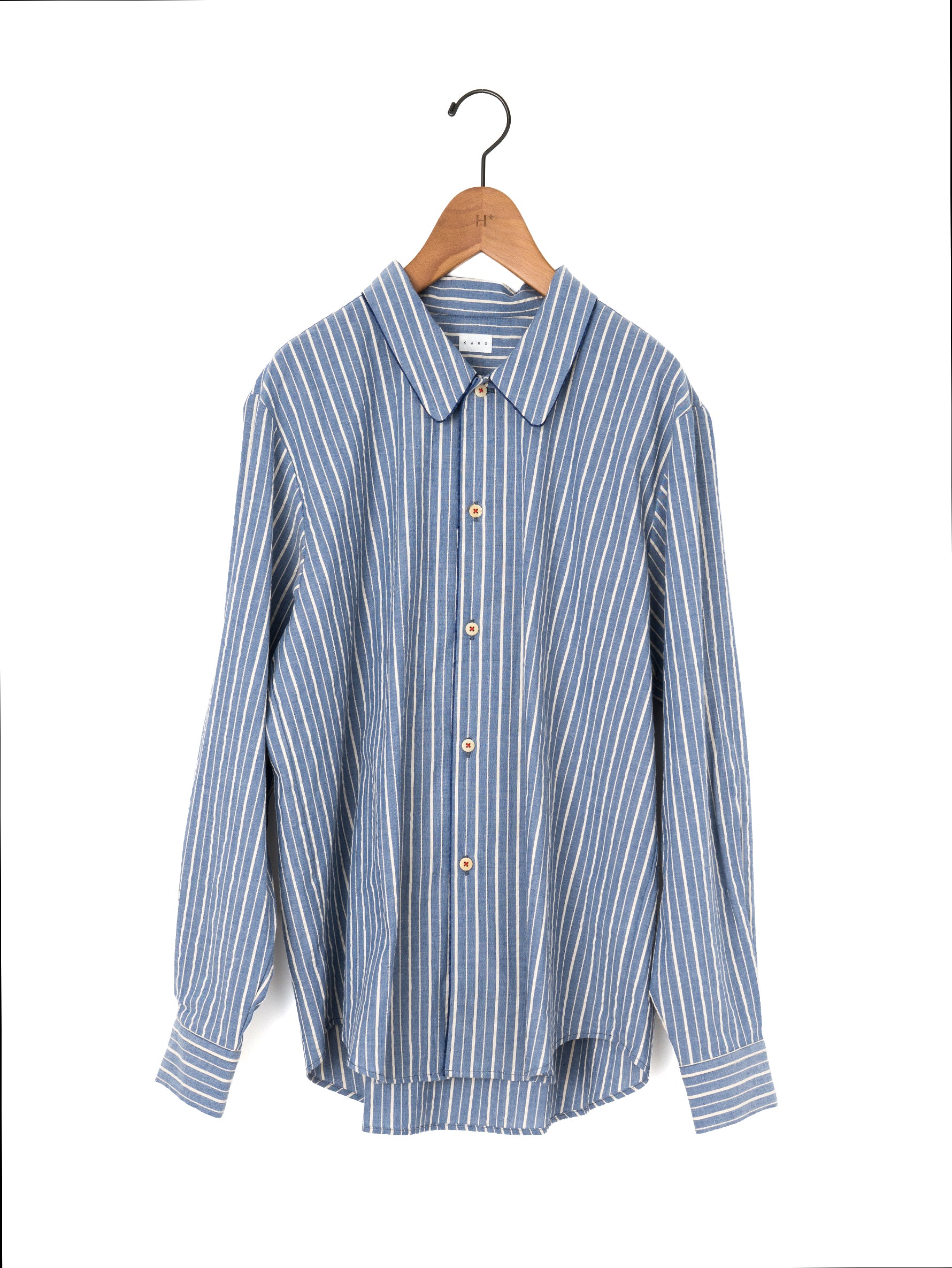 KURO | QUIET STRIPE PIPING SHIRT 964253