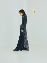 manipuri | 0143333019＜ウールシルクストールヘリンボーン織120＞カレイドバンダナ