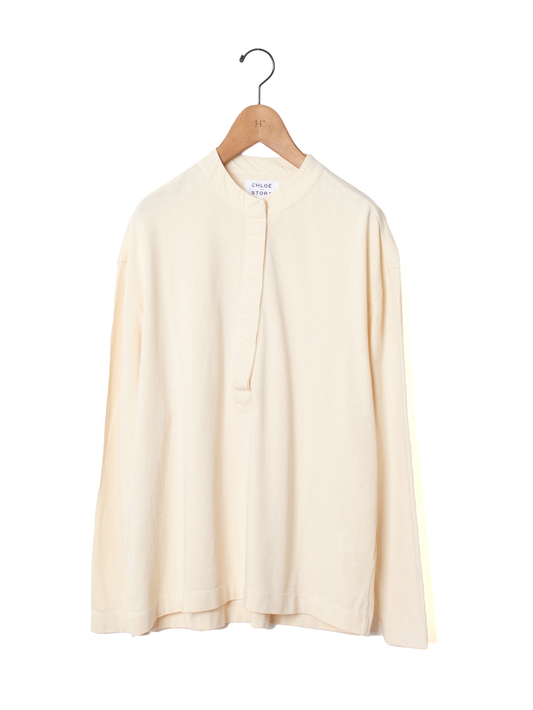 CHLOE STORA | ヘンリーネックロングTシャツ TSHIRT CACHOU