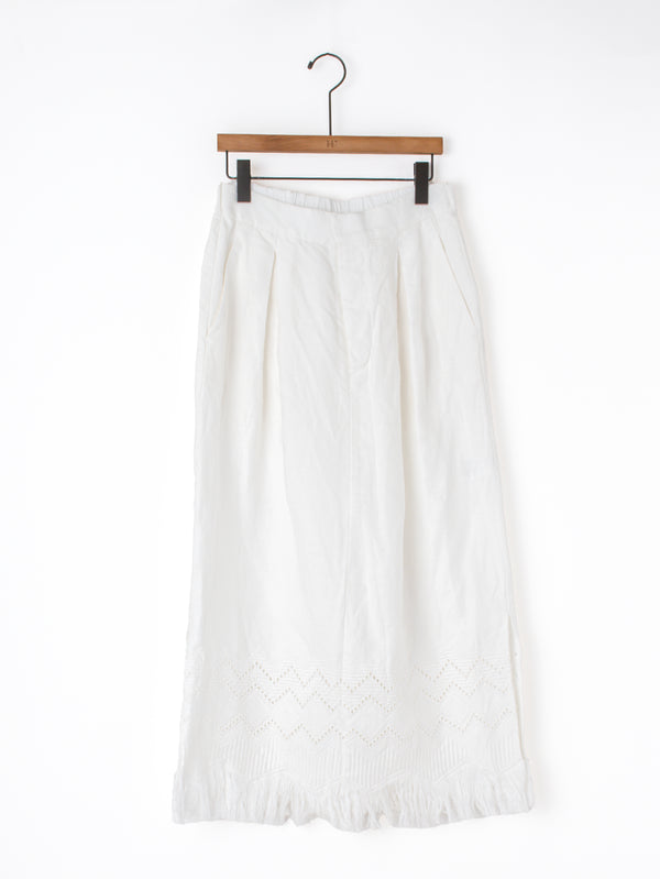 enrica | リネンデニム刺繍スカート