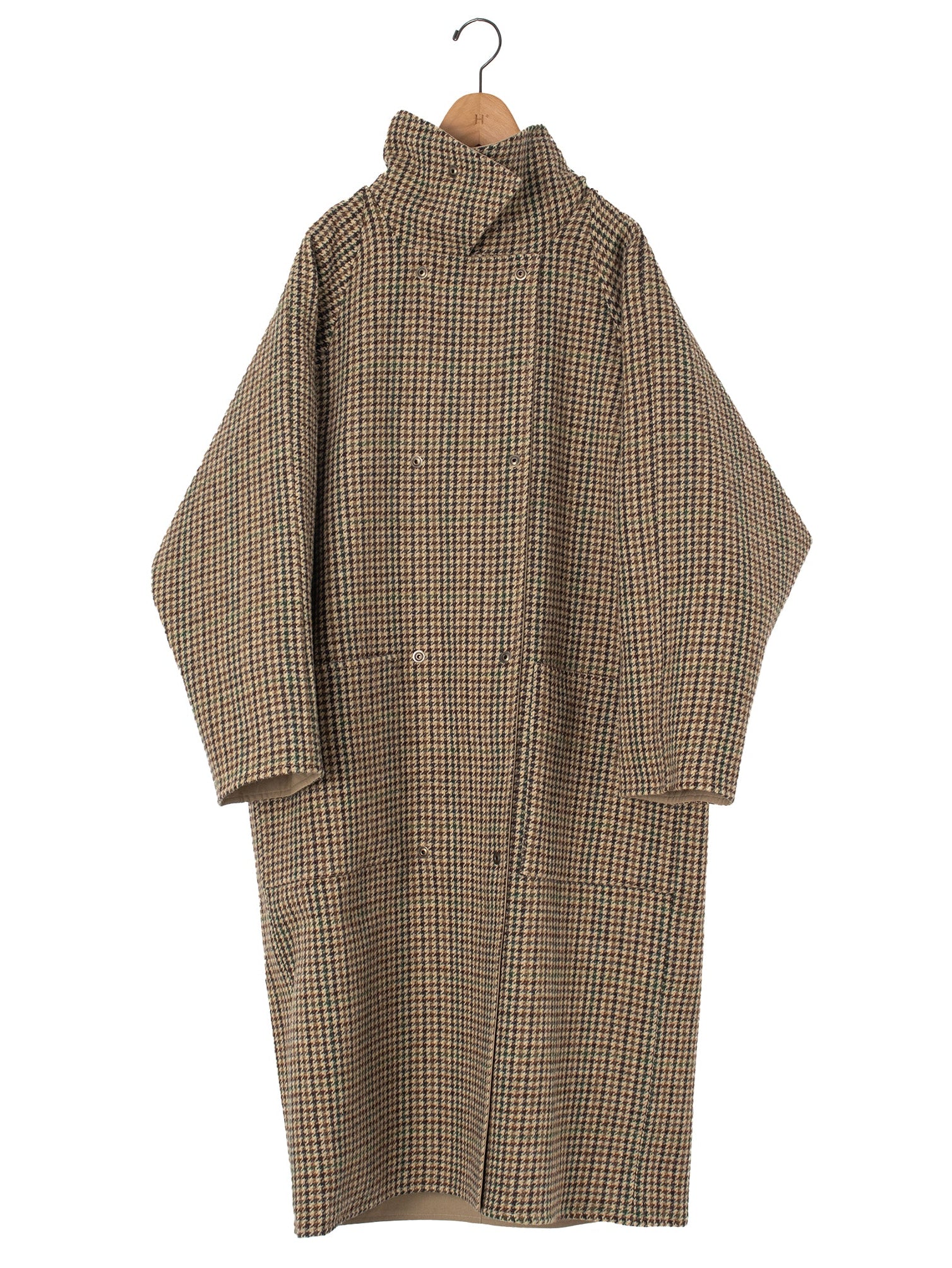 【Les Prairies de Paris】チェック柄デザインコート LES PRAIRIES DE PARIS レ プレリード パリ| REVERSIBLE 2WAY TRENCH