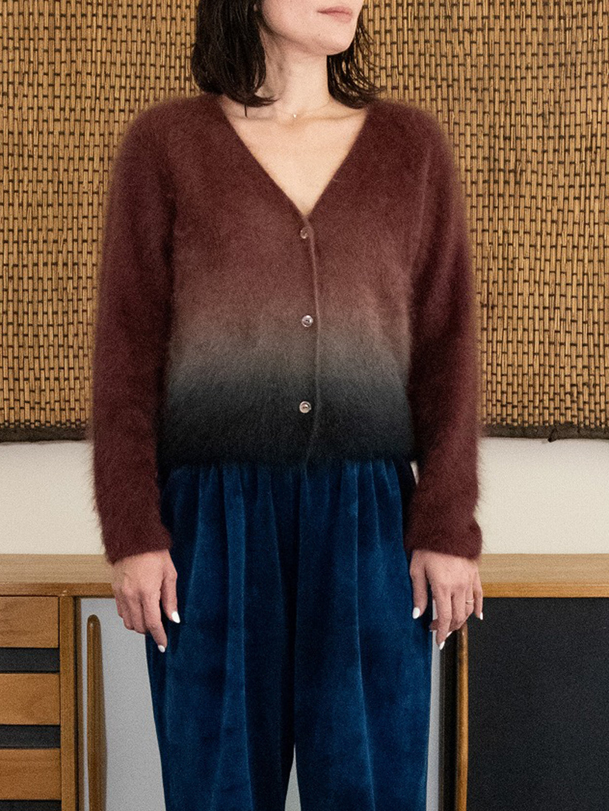 enrica | カシミヤシャギーグラデーションカーディガン KNIT240-1