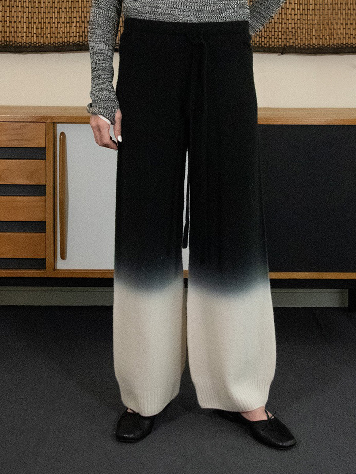 enrica | 天竺編みウールニットパンツ KNIT285