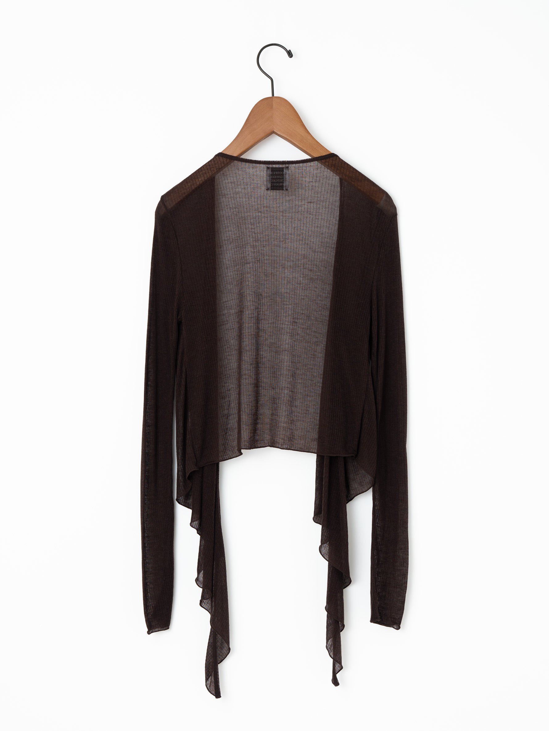 GGG | Tencel Cashmere Extra Soft Random Rib Two Way Cross Wrap Cardigan 02-01-1964